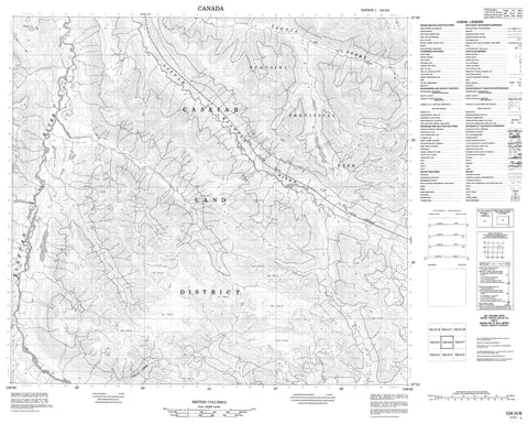 104H06 No Title Canadian topographic map, 1:50,000 scale