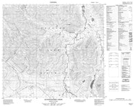 104H07 Buckinghorse Creek Canadian topographic map, 1:50,000 scale