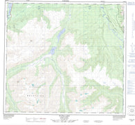 104H12 Kluea Lake Canadian topographic map, 1:50,000 scale