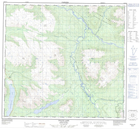 104H13 Ealue Lake Canadian topographic map, 1:50,000 scale