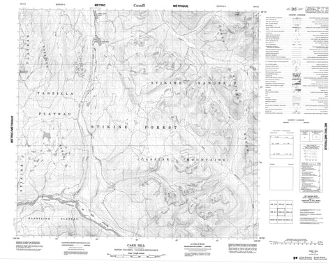 104I04 Cake Hill Canadian topographic map, 1:50,000 scale