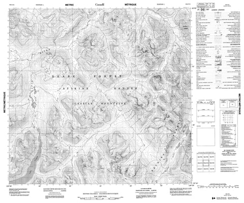 104I15 No Title Canadian topographic map, 1:50,000 scale