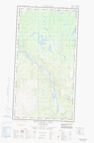 104J05W Ketchum Lake Canadian topographic map, 1:50,000 scale
