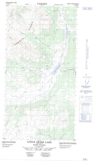 104J09W Little Dease Lake Canadian topographic map, 1:50,000 scale