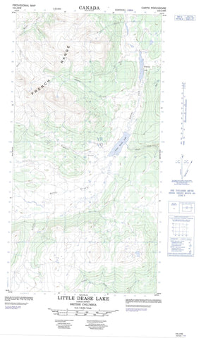 104J09W Little Dease Lake Canadian topographic map, 1:50,000 scale