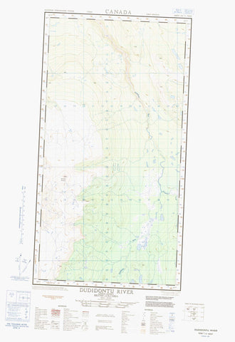 104J12W Dudidontu River Canadian topographic map, 1:50,000 scale