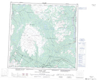 104J Dease Lake Canadian topographic map, 1:250,000 scale