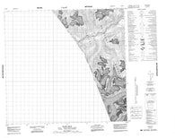 104K03 Bates Peak Canadian topographic map, 1:50,000 scale