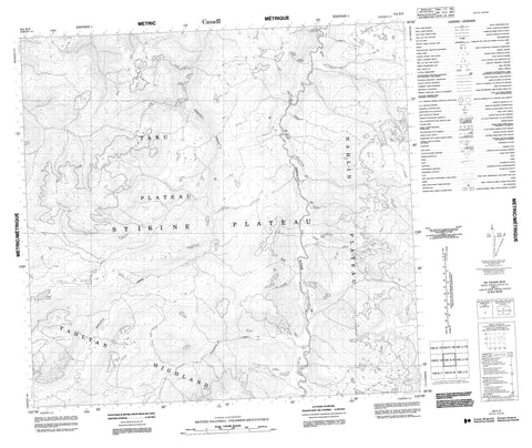 104K09 No Title Canadian topographic map, 1:50,000 scale