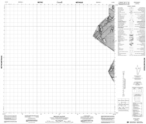 104M06 Mount Bagot Canadian topographic map, 1:50,000 scale