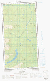 104N01W Nakina Lake Canadian topographic map, 1:50,000 scale