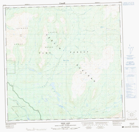 104N06 Dixie Lake Canadian topographic map, 1:50,000 scale
