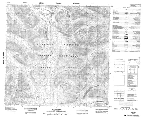 104O08 Maria Lake Canadian topographic map, 1:50,000 scale