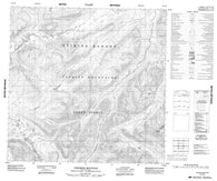 104O09 Chromite Mountain Canadian topographic map, 1:50,000 scale