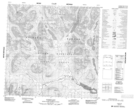 104O11 Klinkit Lake Canadian topographic map, 1:50,000 scale