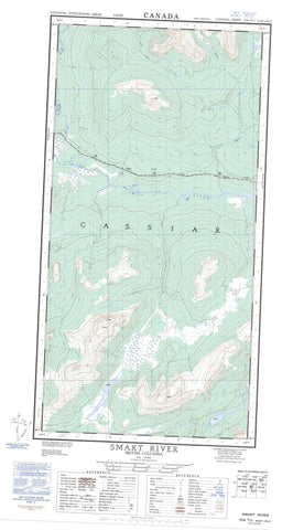 104O13E Smart River Canadian topographic map, 1:50,000 scale