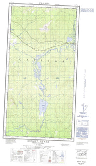 104O13W Smart River Canadian topographic map, 1:50,000 scale