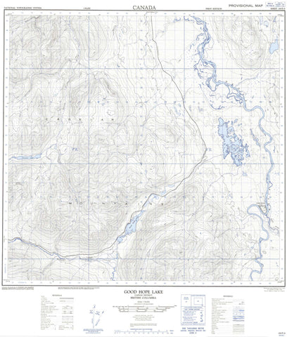 104P06 Good Hope Lake Canadian topographic map, 1:50,000 scale