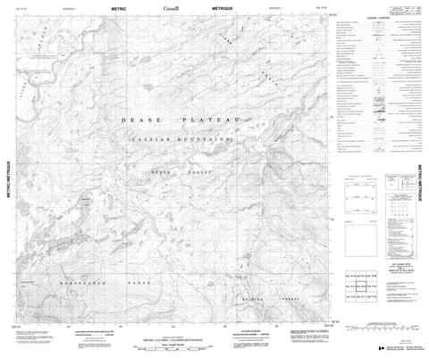 104P10 No Title Canadian topographic map, 1:50,000 scale