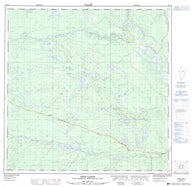 105A03 Dodo Lakes Canadian topographic map, 1:50,000 scale
