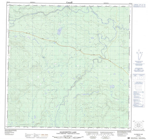 105A04 Allegretto Lake Canadian topographic map, 1:50,000 scale