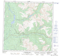 105B02 Daughney Lake Canadian topographic map, 1:50,000 scale