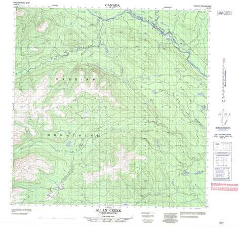 105B09 Allan Creek Canadian topographic map, 1:50,000 scale