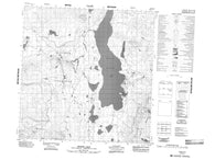 105B12 Peters Lake Canadian topographic map, 1:50,000 scale
