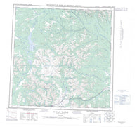105B Wolf Lake Canadian topographic map, 1:250,000 scale