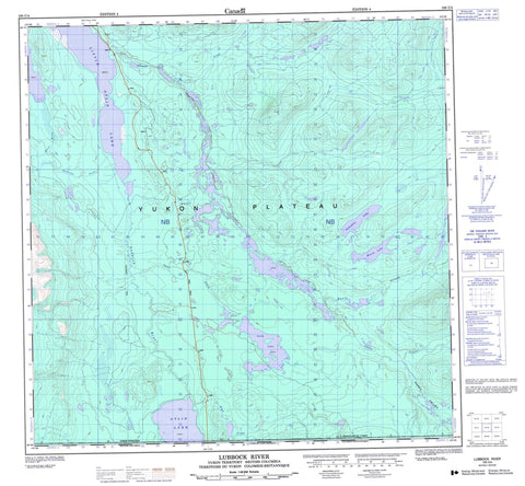 105C04 Lubbock River Canadian topographic map, 1:50,000 scale