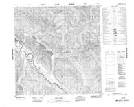 105C13 Rosy Lake Canadian topographic map, 1:50,000 scale