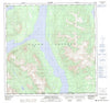 105D01 Jubilee Mountain Canadian topographic map, 1:50,000 scale