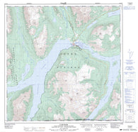 105D02 Carcross Canadian topographic map, 1:50,000 scale