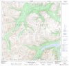 105D03 Fenwick Creek Canadian topographic map, 1:50,000 scale