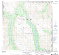 105D04 Takhini Lake Canadian topographic map, 1:50,000 scale