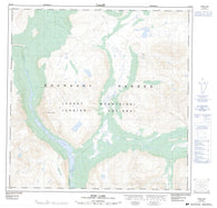 105D05 Rose Lake Canadian topographic map, 1:50,000 scale