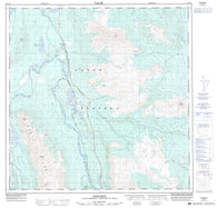 105D07 Robinson Canadian topographic map, 1:50,000 scale