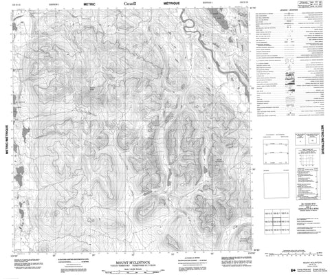 105D16 Mount M Clintock Canadian topographic map, 1:50,000 scale
