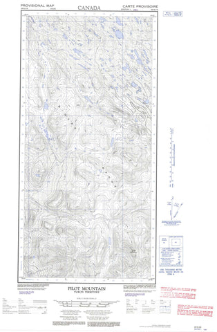 105E04E Pilot Mountain Canadian topographic map, 1:50,000 scale