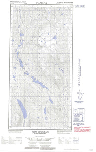 105E04W Pilot Mountain Canadian topographic map, 1:50,000 scale