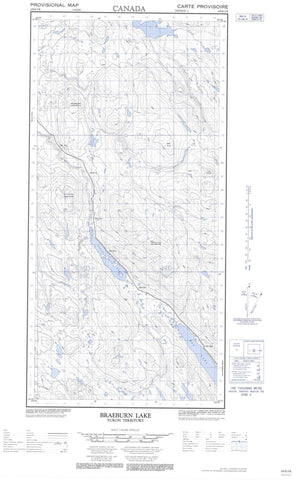 105E05E Braeburn Lake Canadian topographic map, 1:50,000 scale