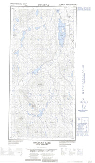 105E05W Braeburn Lake Canadian topographic map, 1:50,000 scale
