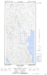 105E06W Lower Laberge Canadian topographic map, 1:50,000 scale