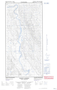 105E07E Mason Landing Canadian topographic map, 1:50,000 scale