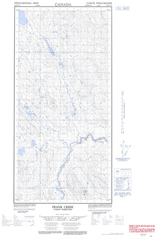 105E11E Frank Creek Canadian topographic map, 1:50,000 scale