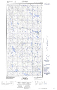 105E12E Twin Lakes Canadian topographic map, 1:50,000 scale