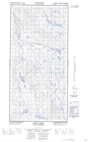 105E12E Twin Lakes Canadian topographic map, 1:50,000 scale