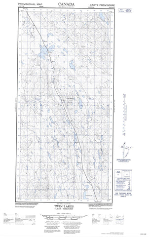 105E12W Twin Lakes Canadian topographic map, 1:50,000 scale