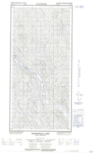 105E13E Mandanna Lake Canadian topographic map, 1:50,000 scale