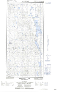 105E13W Mandanna Lake Canadian topographic map, 1:50,000 scale